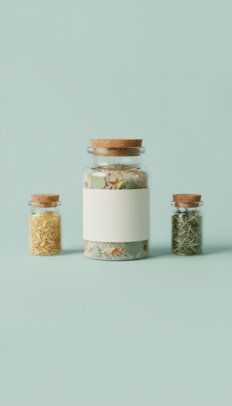 Aromatic bath soak with Himalayan salt