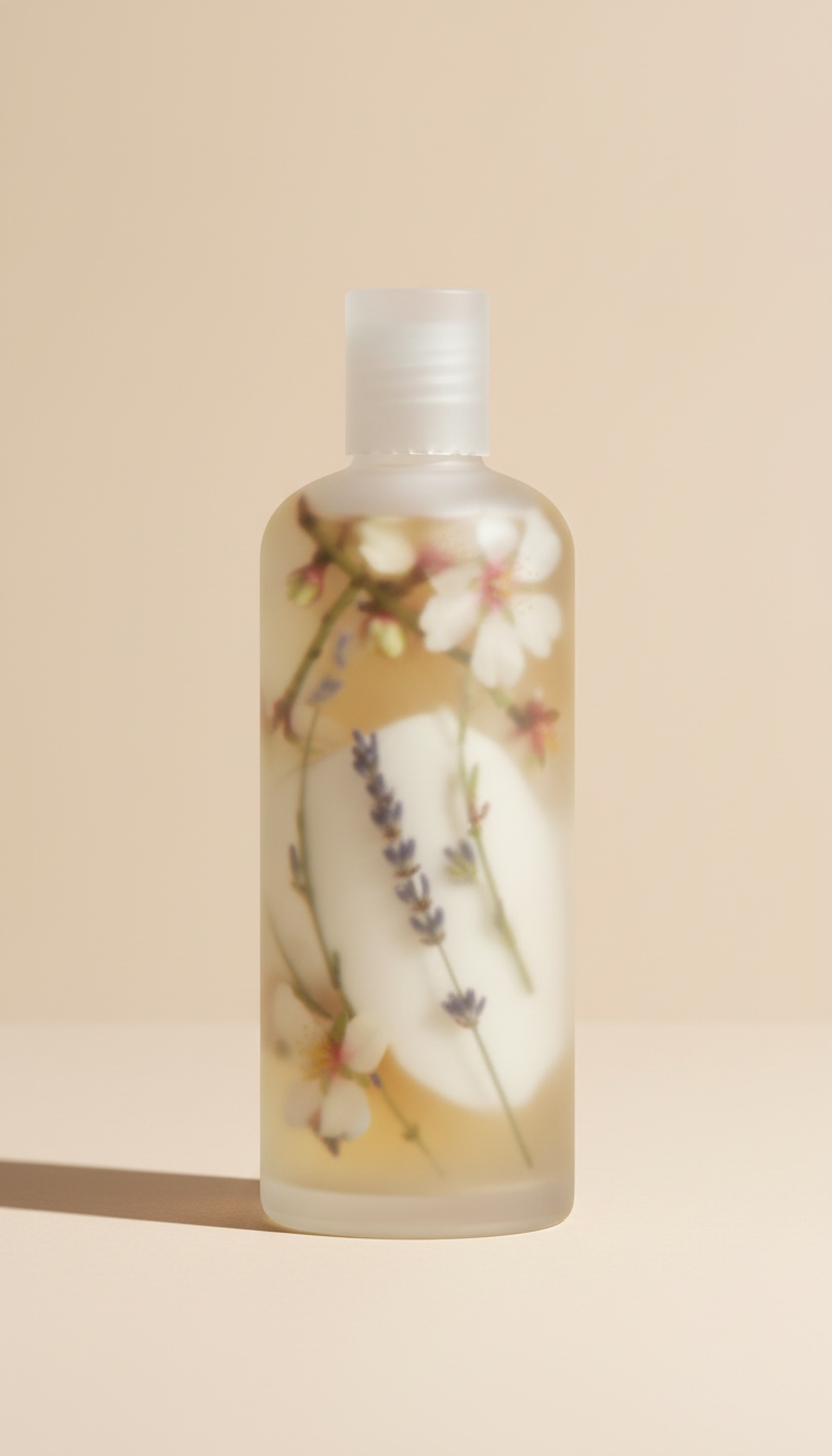 Bath Oil in Frosted Glass