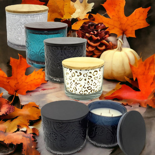 3-Wick Marquee Seasonal Candle WHITE