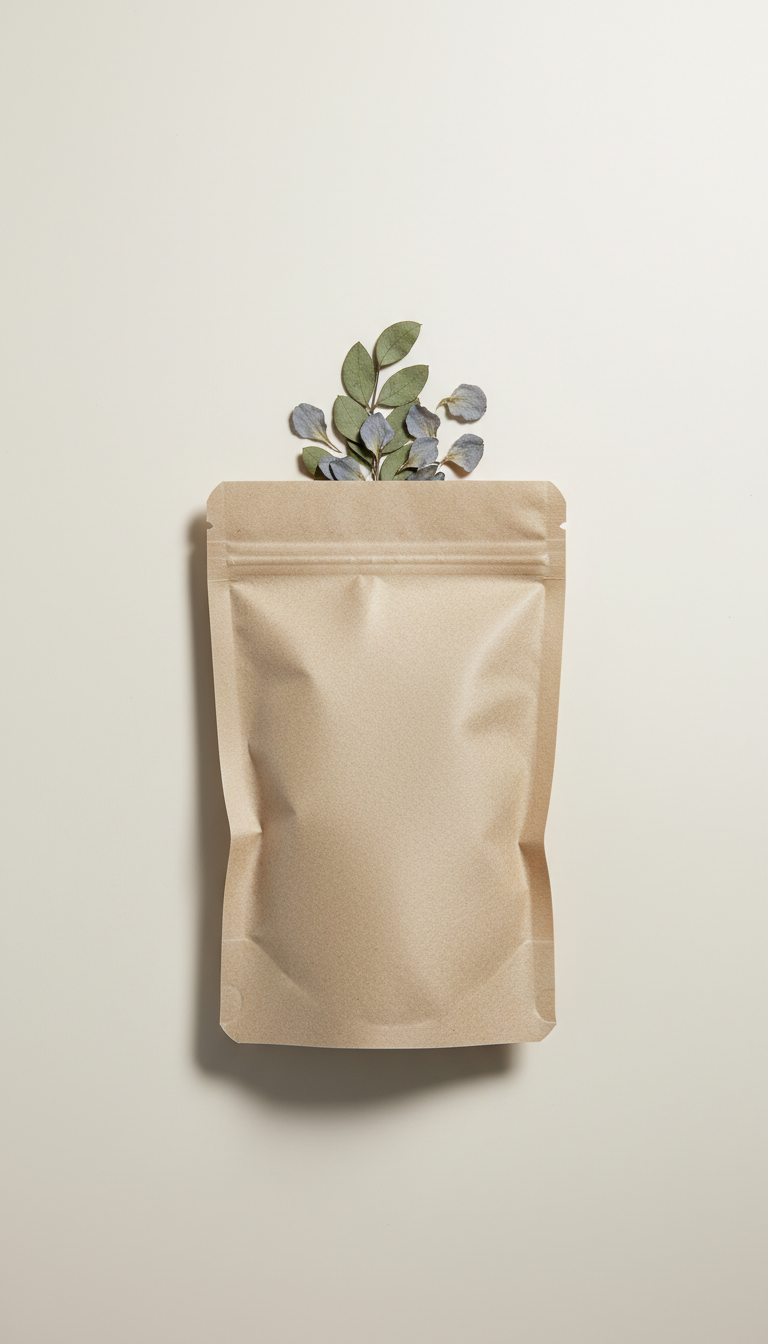 Botanical bath soak in recyclable pouch