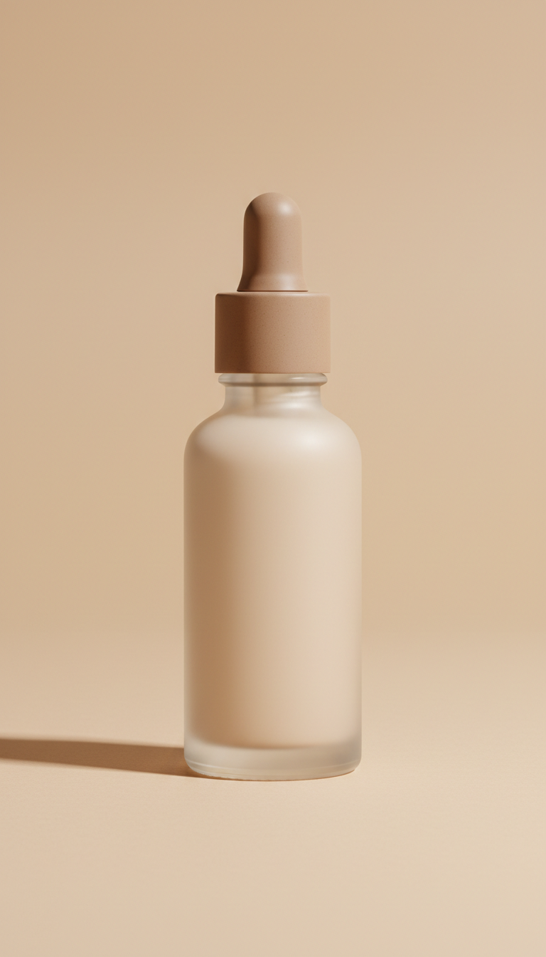 Serum with glass dropper bottle