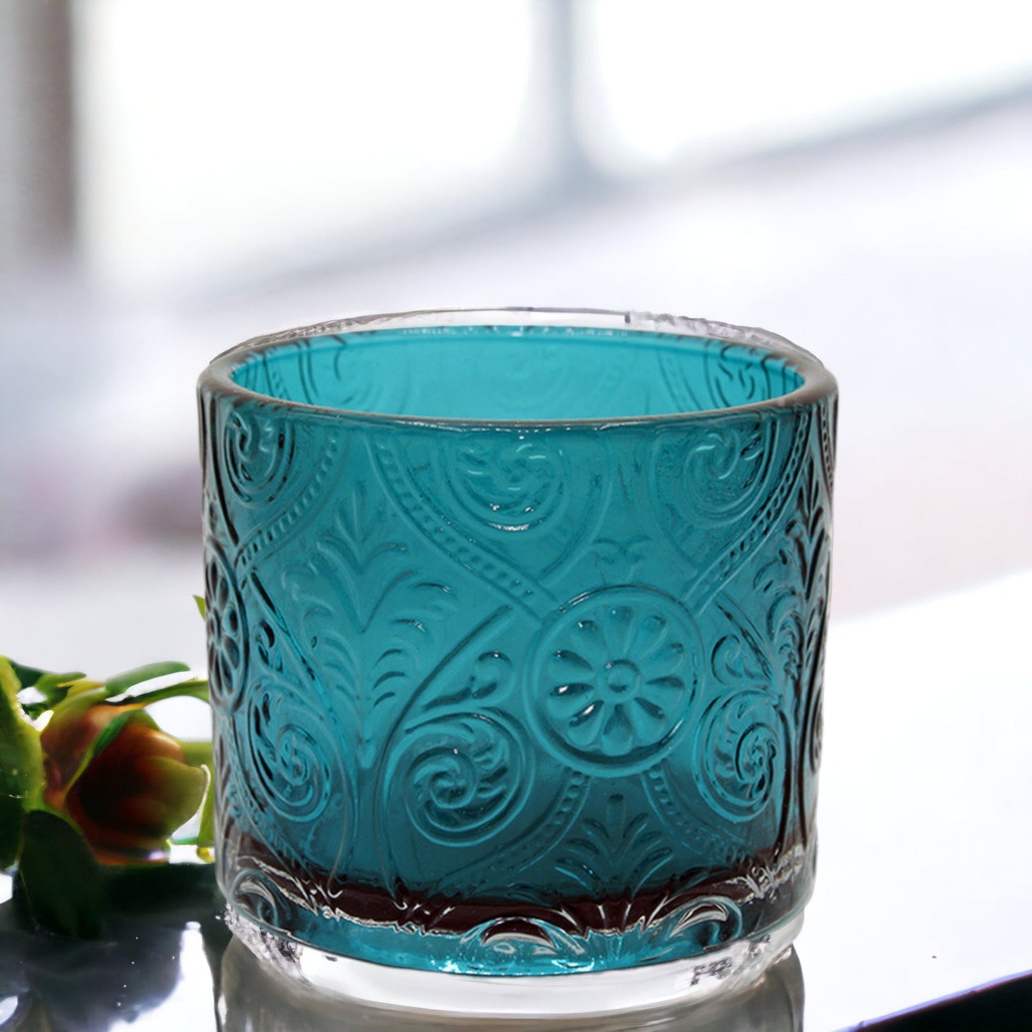 3-Wick Marquee Apothecary Candle AQUA