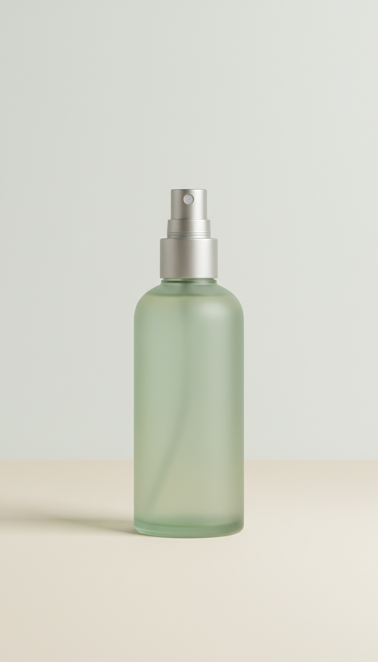 Essential oil room mist in frosted glass
